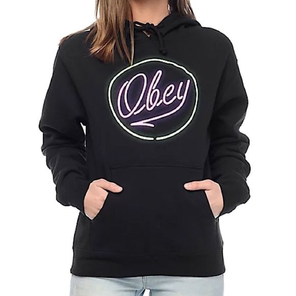 Obey Neon Logo Hoodie Unisex [2/$40] - Picture 1 of 7